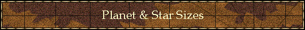 Planet & Star Sizes