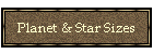 Planet & Star Sizes